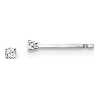 14K White Gold 1/20 ct tw 1.7mm Round Diamond Stud Earrings