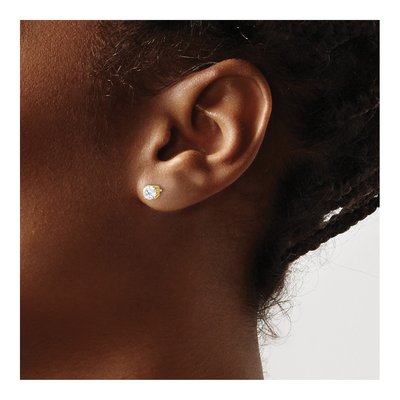 14K Yellow Gold 0.70 ct tw 4.4mm Round Diamond Stud Earrings – view 3