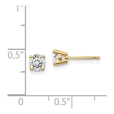 14K Yellow Gold 0.70 ct tw 4.4mm Round Diamond Stud Earrings – view 4