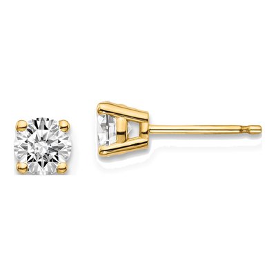 14K Yellow Gold 0.70 ct tw 4.4mm Round Diamond Stud Earrings