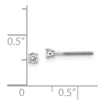 14K White Gold 1/10 ct tw 2.4mm Round Diamond Stud Earrings – view 4