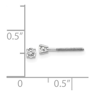 14K White Gold 1/7 ct tw 2.7mm Round Diamond Stud Earrings – view 4
