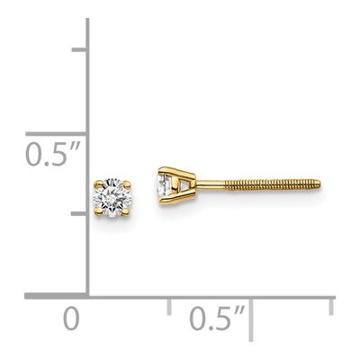 14K Yellow Gold 1/5 ct tw 3mm Round Diamond Stud Earrings – view 4