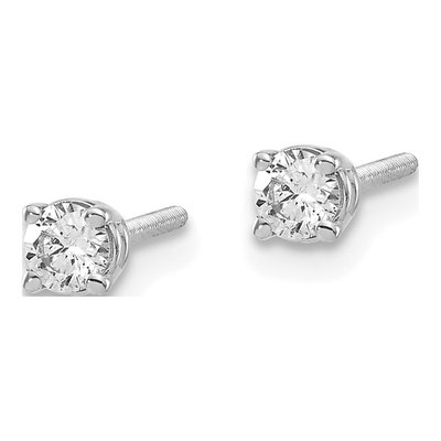 14K White Gold 1/5 ct tw 3mm Round Diamond Stud Earrings – view 2