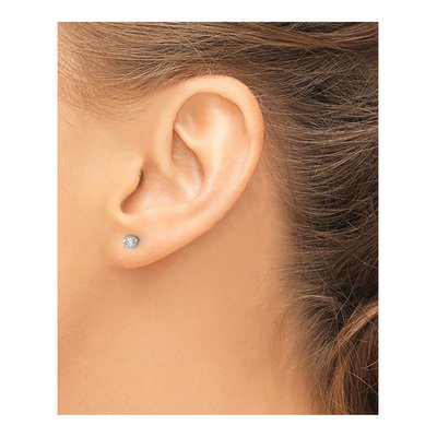 14K White Gold 1/5 ct tw 3mm Round Diamond Stud Earrings – view 3