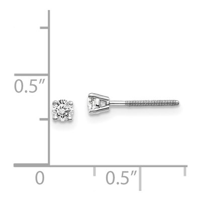 14K White Gold 1/5 ct tw 3mm Round Diamond Stud Earrings – view 4