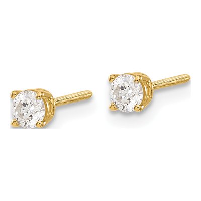 14K Yellow Gold 0.30 ct tw 3.4mm Round Diamond Stud Earrings – view 4