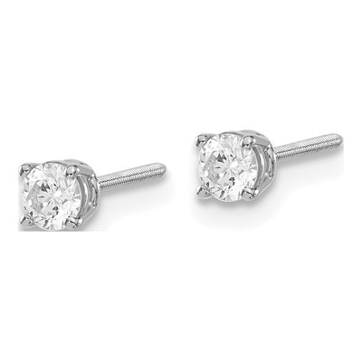 14K White Gold 0.30 ct tw 3.4mm Round Diamond Stud Earrings – view 4