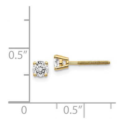 14K Yellow Gold 0.40 ct tw 3.8mm Round Diamond Stud Earrings – view 4