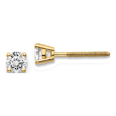 14K Yellow Gold 0.40 ct tw 3.8mm Round Diamond Stud Earrings