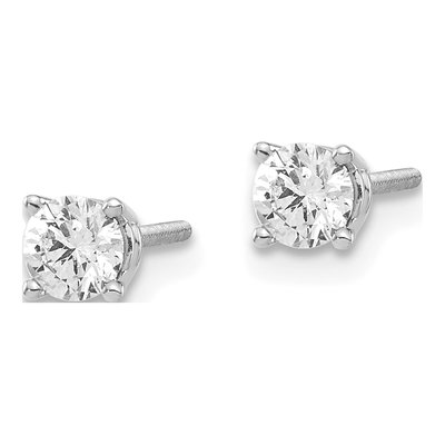 14K White Gold 0.40 ct tw 3.8mm Round Diamond Stud Earrings – view 2