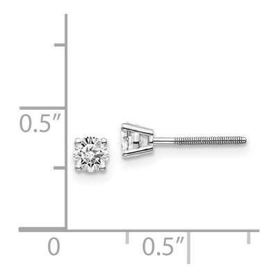 14K White Gold 0.40 ct tw 3.8mm Round Diamond Stud Earrings – view 4