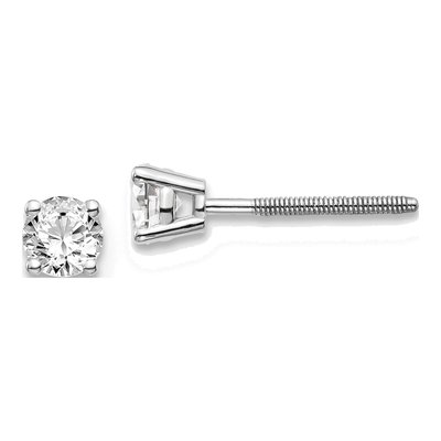 14K White Gold 0.40 ct tw 3.8mm Round Diamond Stud Earrings