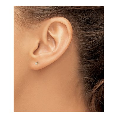 14K Yellow Gold 1/20 ct tw 1.7mm Round Diamond 05ct Stud Earrings – view 3