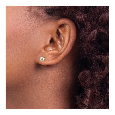 14K Yellow Gold 1/2 ct tw 4.1mm Round Diamond Stud Earrings – view 5