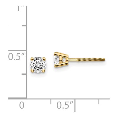 14K Yellow Gold 0.60 ct tw 4.3mm Round Diamond 60ct Stud Earrings – view 4