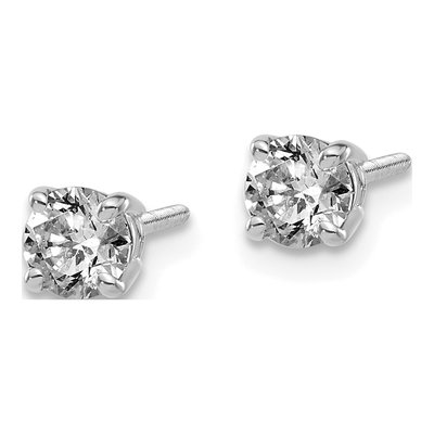 14K White Gold 0.60 ct tw 4.3mm Round Diamond Stud Earrings – view 2