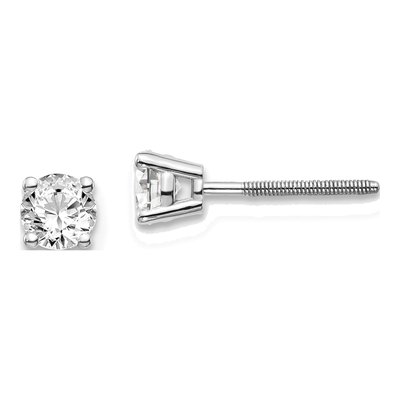 14K White Gold 0.60 ct tw 4.3mm Round Diamond Stud Earrings
