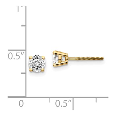 14K Yellow Gold 0.70 ct tw 4.4mm Round Diamond Stud Earrings – view 4