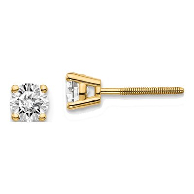 14K Yellow Gold 0.70 ct tw 4.4mm Round Diamond Stud Earrings