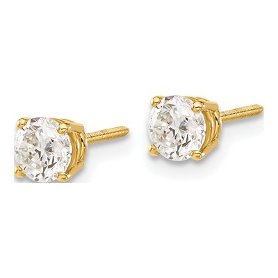 14K Yellow Gold 0.85 ct tw 4.6mm Round Diamond Stud Earrings – view 3