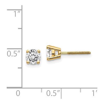 14K Yellow Gold 0.85 ct tw 4.6mm Round Diamond Stud Earrings – view 5
