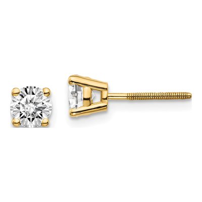 14K Yellow Gold 0.85 ct tw 4.6mm Round Diamond Stud Earrings