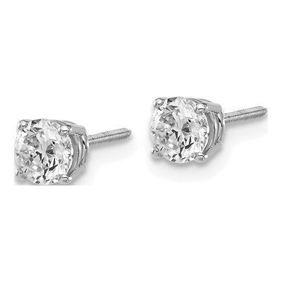 14K White Gold 0.818 ct Diamond Stud Earrings – view 2