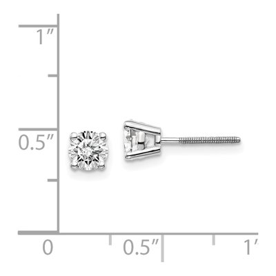 14K White Gold 0.818 ct Diamond Stud Earrings – view 4