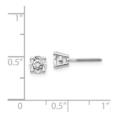 14K White Gold 0.95 ct tw 4.8mm Round Diamond Stud Earrings – view 4