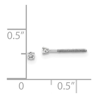 14K White Gold 1/20 ct tw 1.7mm Round Diamond Stud Earrings – view 4