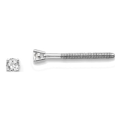 14K White Gold 1/20 ct tw 1.7mm Round Diamond Stud Earrings