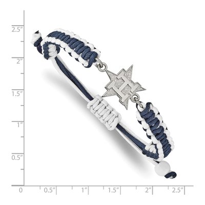 Houston Astros Stainless Steel Adjustable Cord Bracelet – view 3