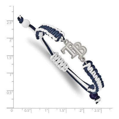 Tampa Bay Rays Stainless Steel Cord Bracelet – view 3
