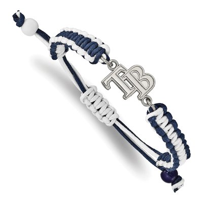 Tampa Bay Rays Stainless Steel Cord Bracelet