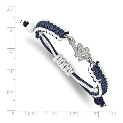 Los Angeles Dodgers Stainless Steel LA Adjustable Cord Bracelet – view 3