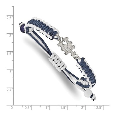 New York Mets Stainless Steel NY Cord Bracelet – view 2