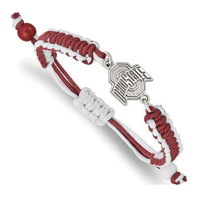 Ohio State University Stainless Steel Adjustable Cord Bracelet