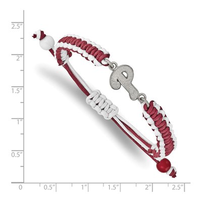 Philadelphia Phillies Stainless Steel Adjustable Cord Bracelet – view 3
