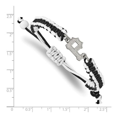 Pittsburgh Pirates Stainless Steel Cord Bracelet – view 2