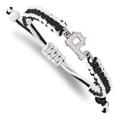 Pittsburgh Pirates Stainless Steel Cord Bracelet