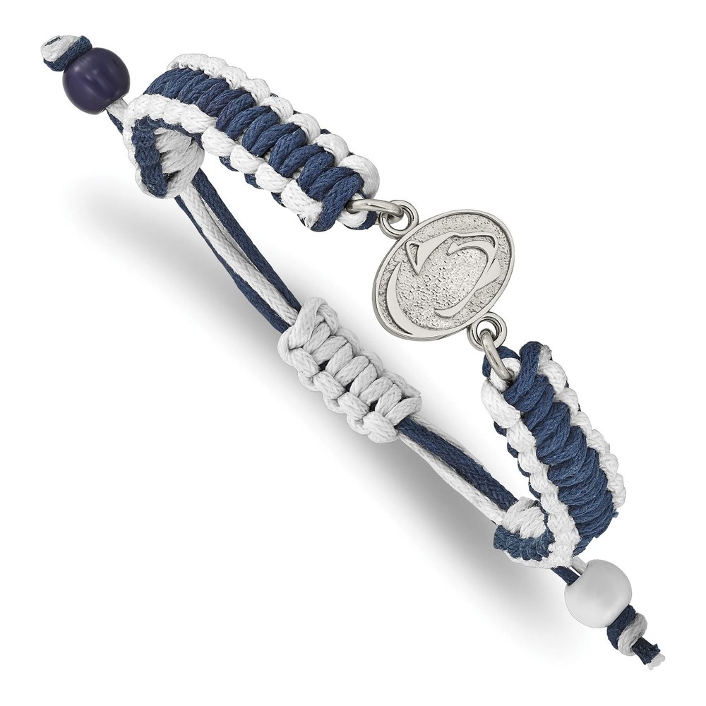 Pennsylvania State University Stainless Steel Penn Lion Cord Bracelet