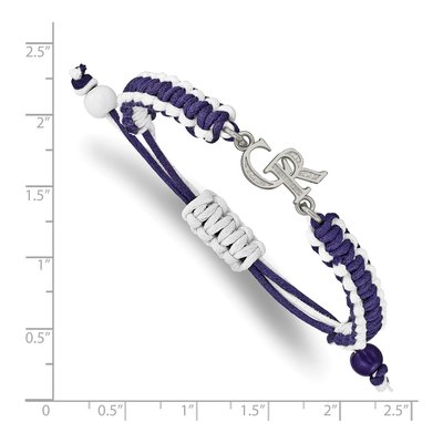 Colorado Rockies Stainless Steel Cord Bracelet – view 2