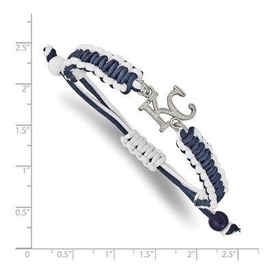Kansas City Royals Stainless Steel Cord Bracelet – view 2