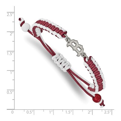 Boston Red Sox Stainless Steel Adjustable Cord Bracelet – view 3