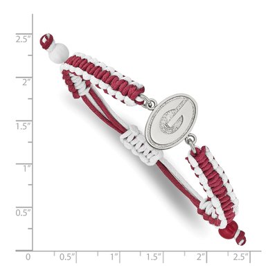 University of Georgia Stainless Steel Cord Letter G Bracelet – view 2