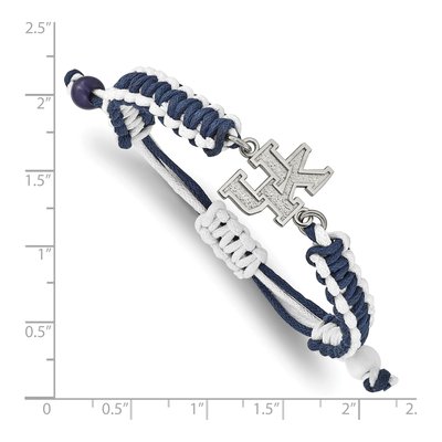 University of Kentucky Stainless Steel Cord Bracelet – view 2