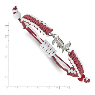 University of Louisville Stainless Steel Cord Letter L Bracelet – view 2