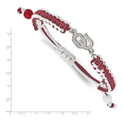 University of Oklahoma Stainless Steel Cord Bracelet – view 2