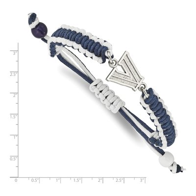 Villanova University Stainless Steel Cord Letter V Bracelet – view 2